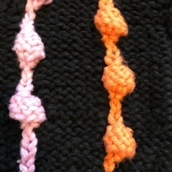 Maeve Womens Knit Bauble Oversized Vest One Size Black Colorful - Picture 3 of 9